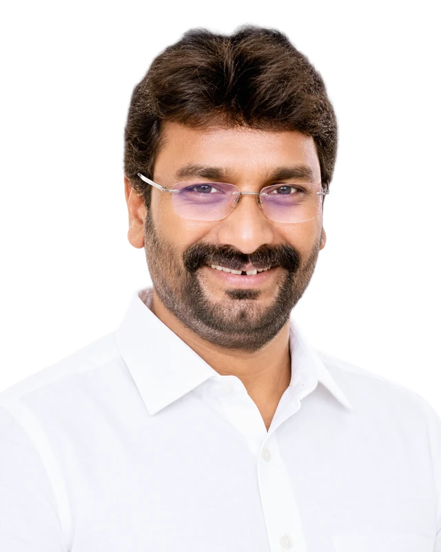 AI-generated portrait illustration of Kondru Murali Mohan, based on the source photograph
